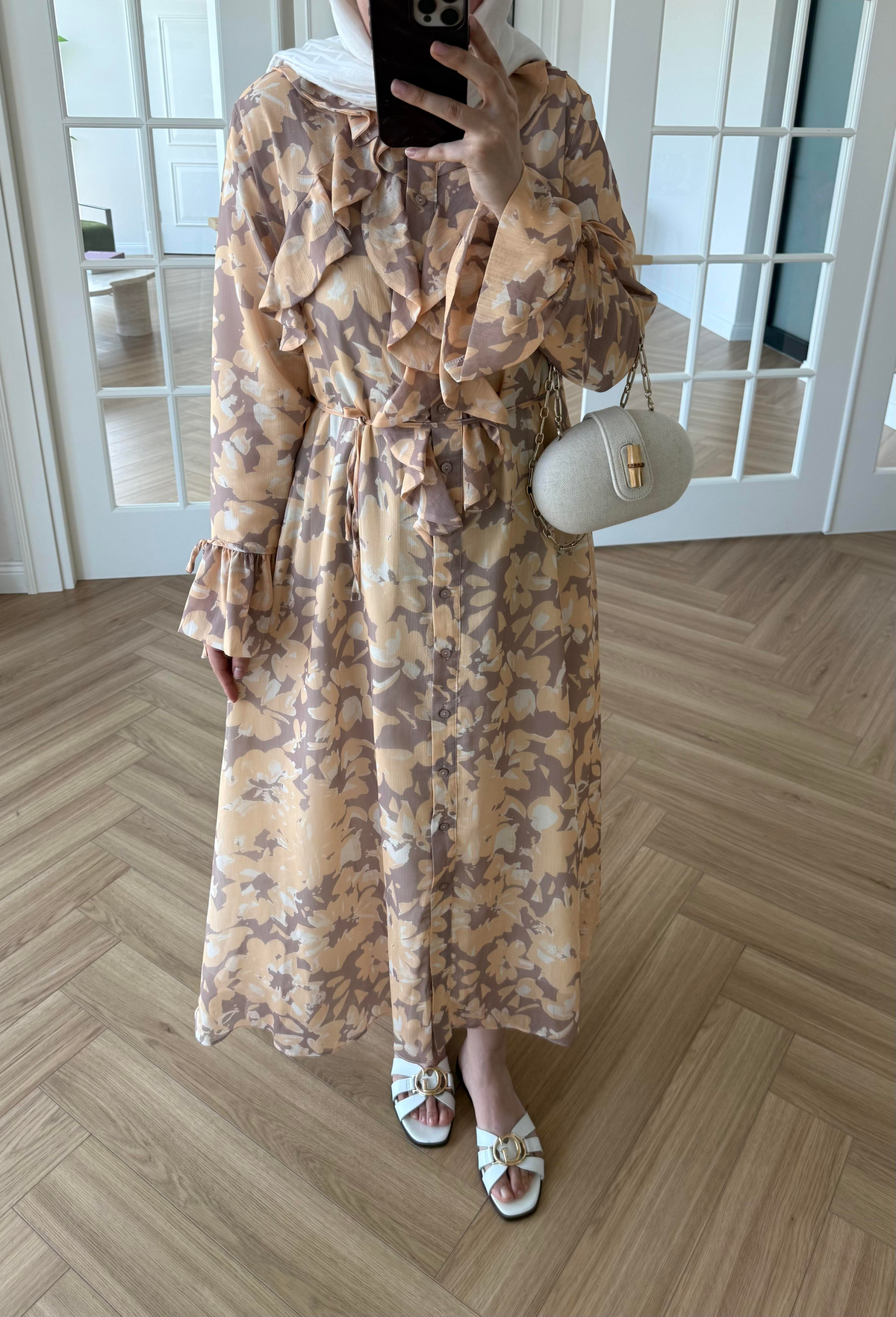 Daniala Şifon Elbise Turuncu