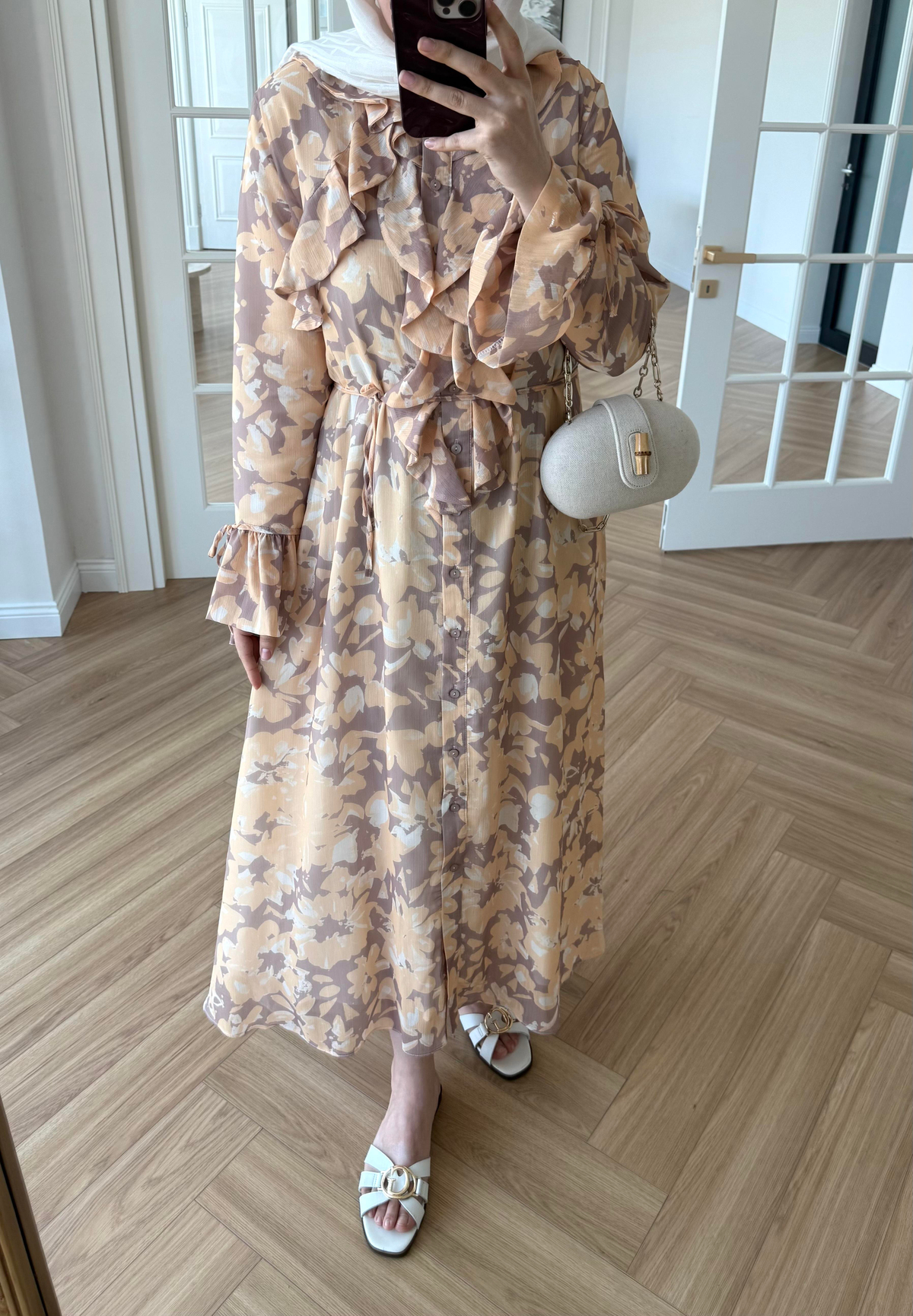 Daniala Şifon Elbise Turuncu