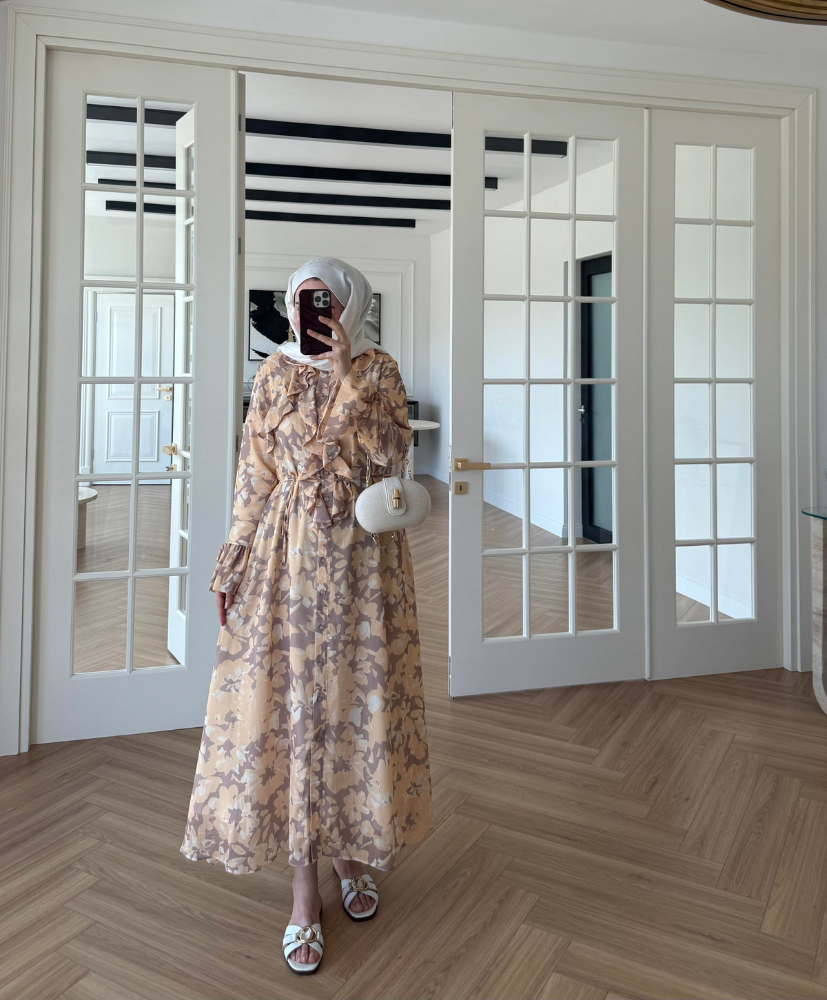 Daniala Şifon Elbise Turuncu