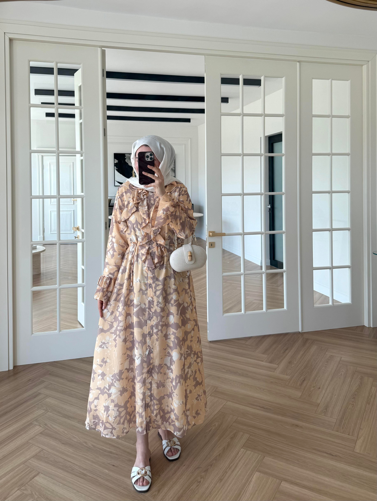 Daniala Şifon Elbise Turuncu