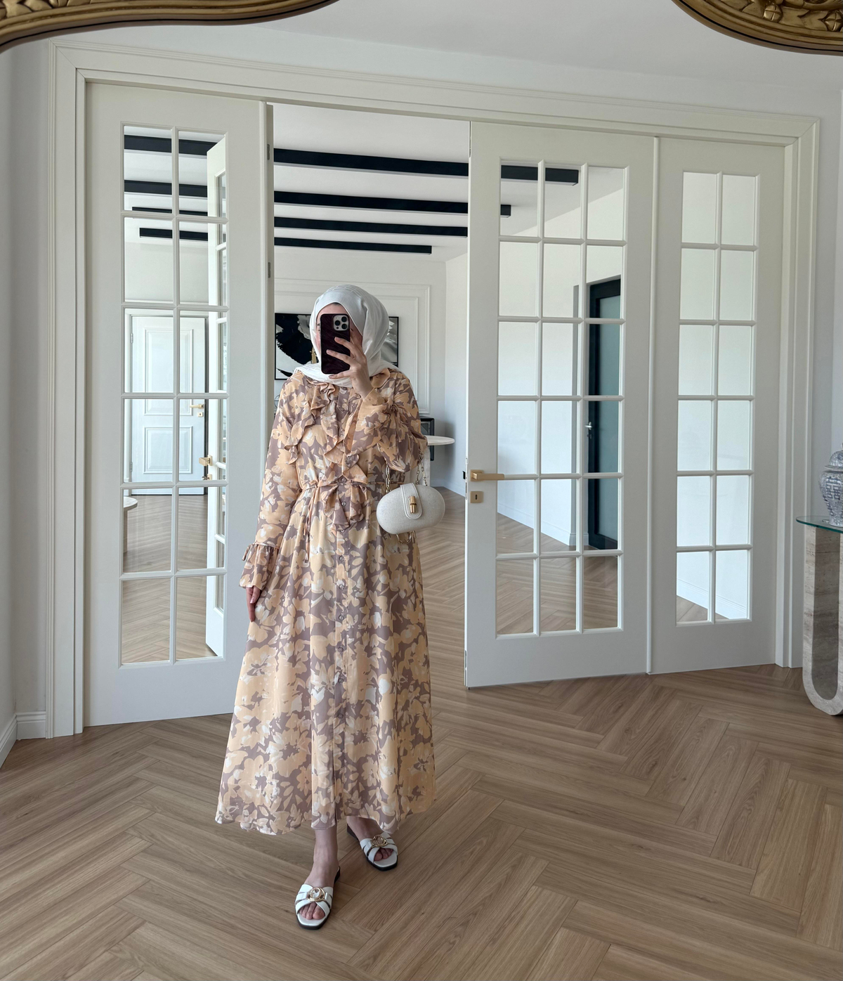 Daniala Şifon Elbise Turuncu