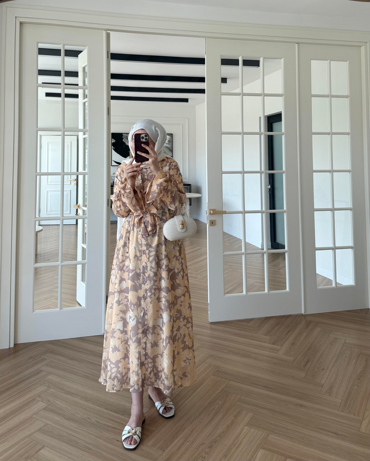 Daniala Şifon Elbise Turuncu