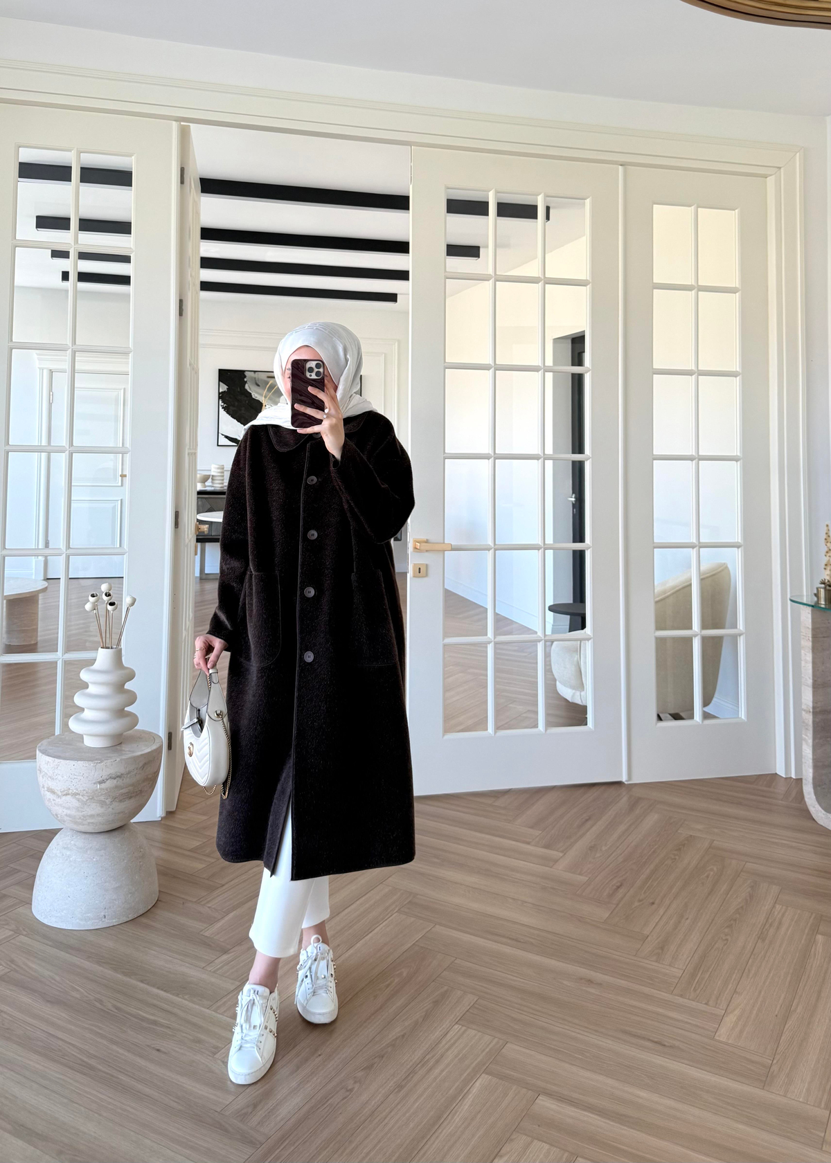 Deve Tüylü Cepli Kaban Kahverengi