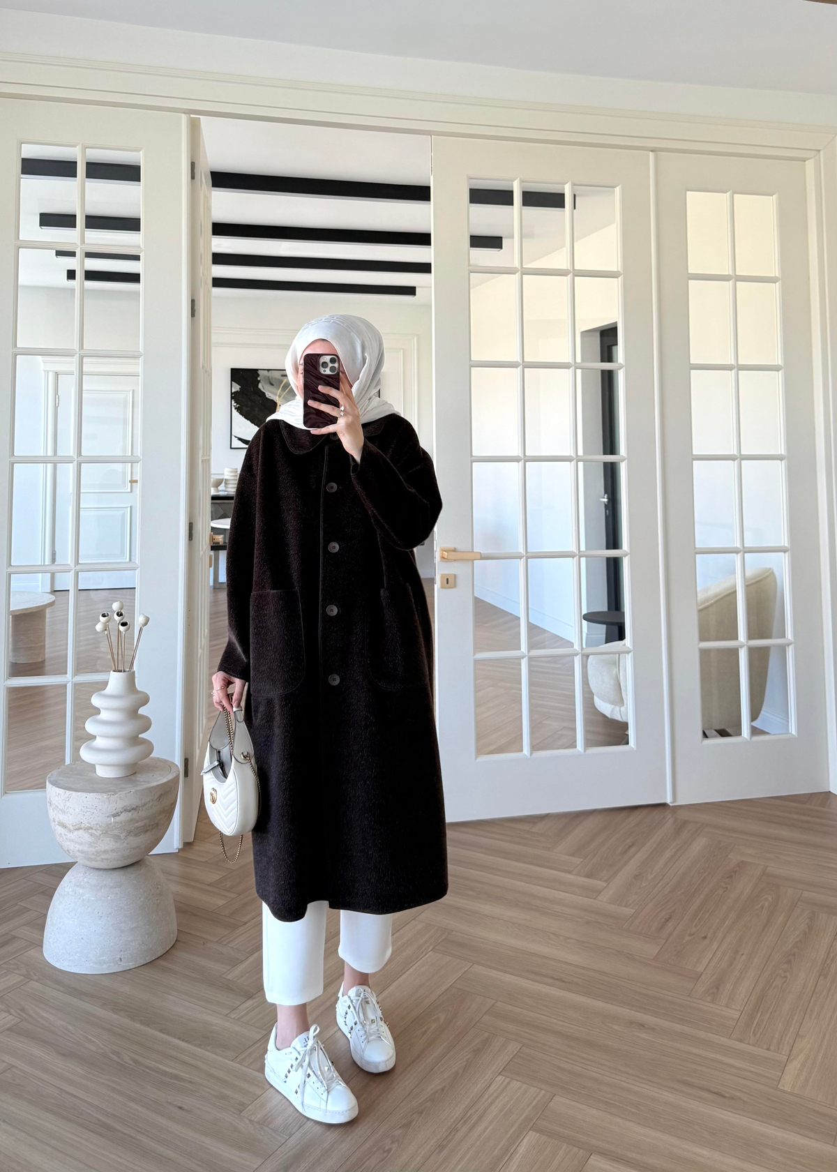 Deve Tüylü Cepli Kaban Kahverengi