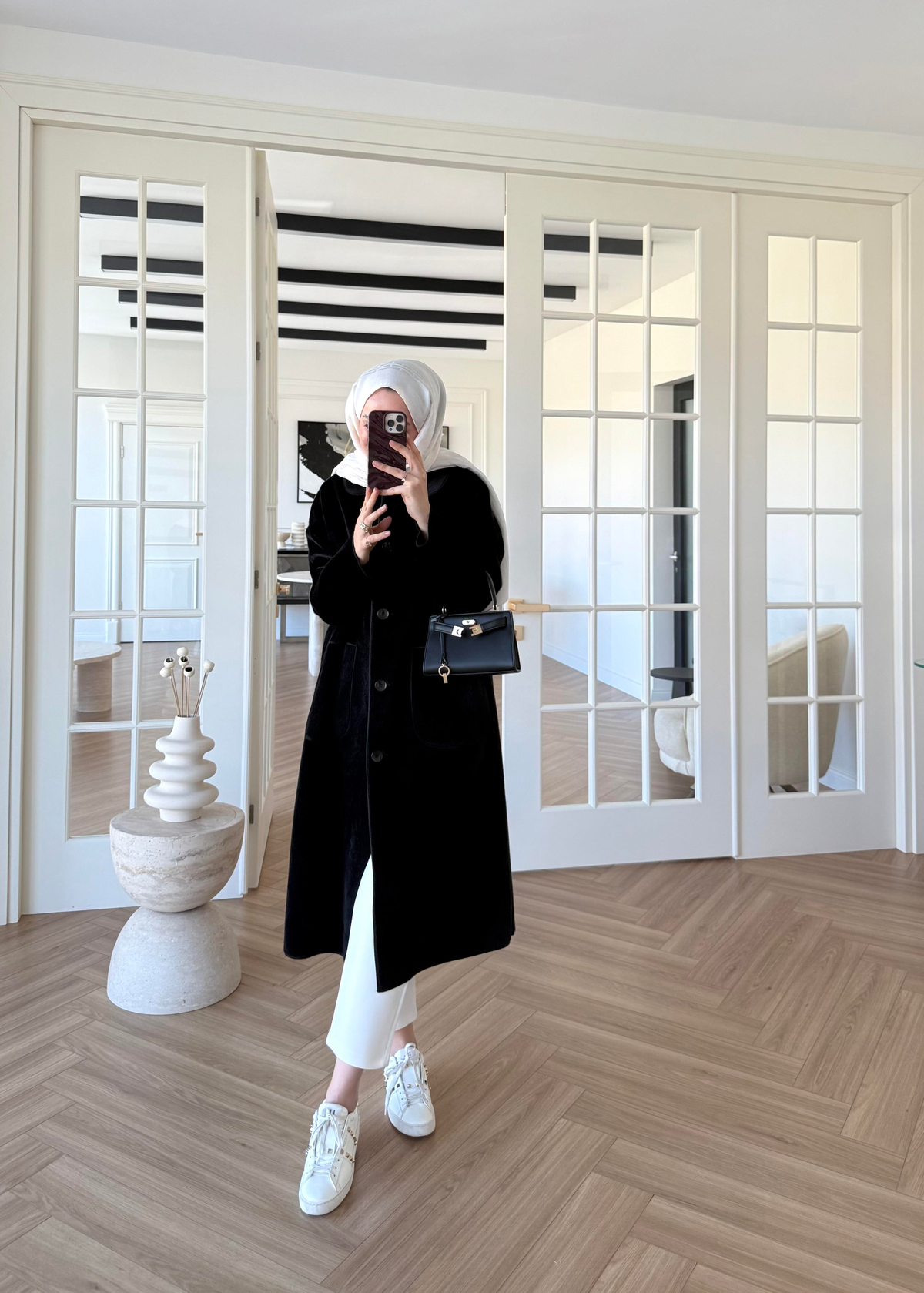 Deve Tüylü Cepli Kaban Siyah