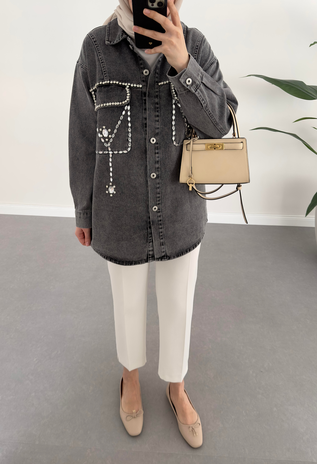 Dora Denim Ceket Antrasit