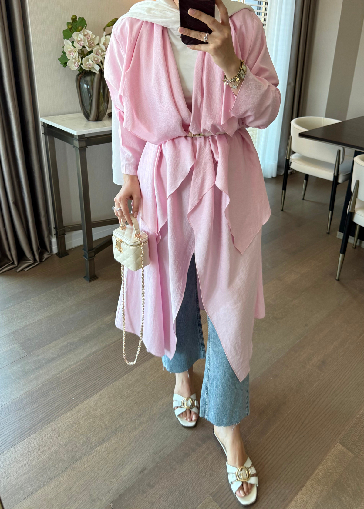 Elenora Asimetrik Kap Pembe