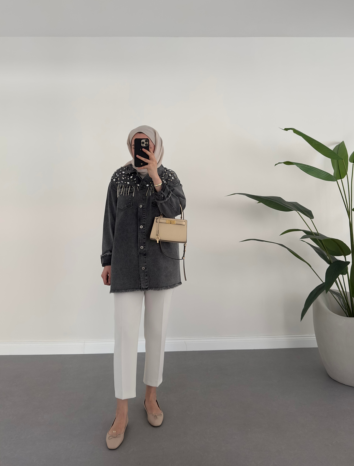 Eliz Denim Ceket Antrasit