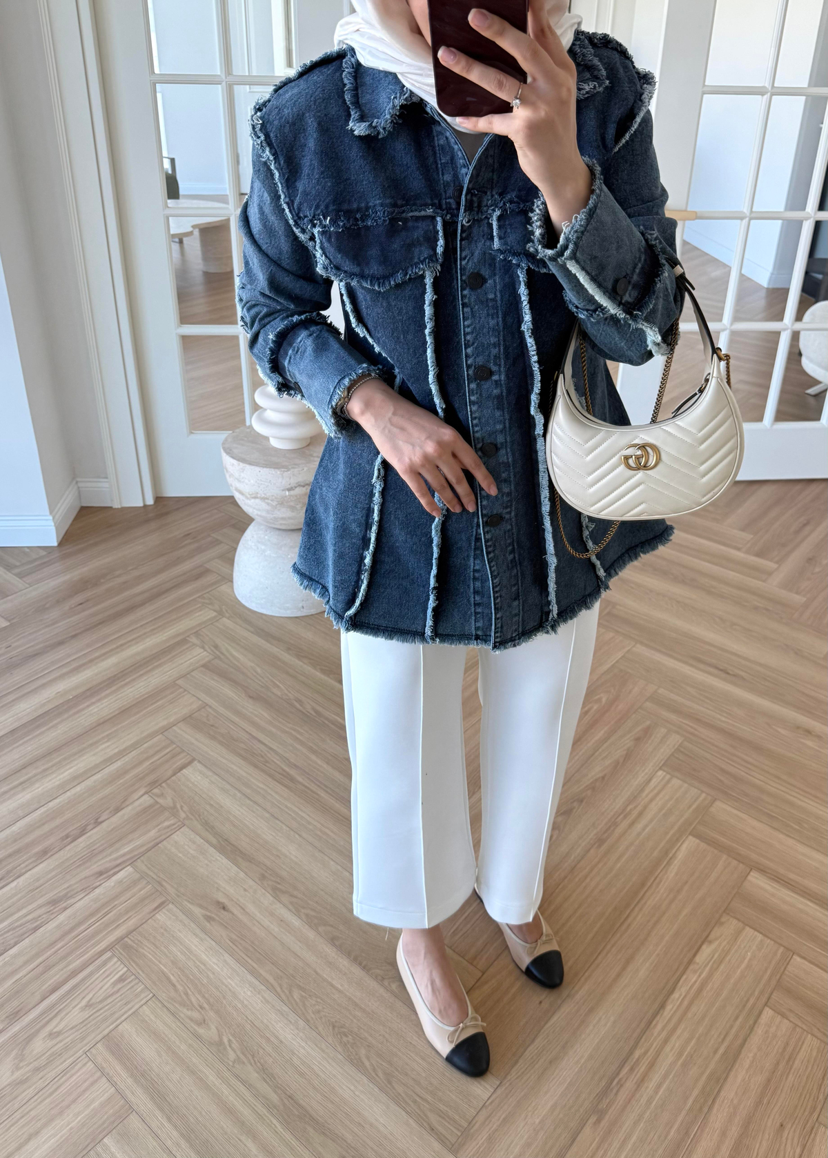 Ester Denim Ceket Lacivert