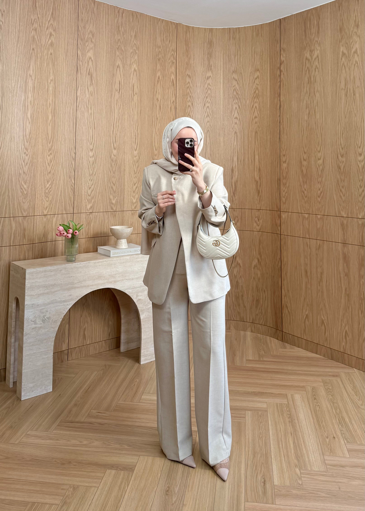 Fantastic Tek Düğmeli Blazer Bej