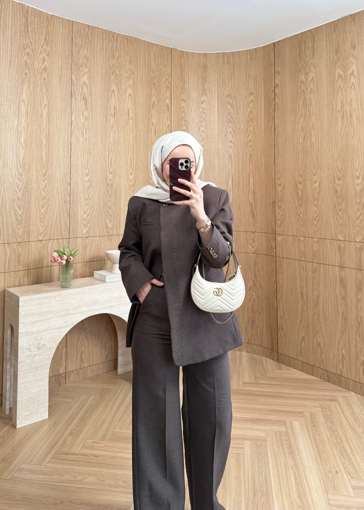 Fantastic Tek Düğmeli Blazer Kahverengi