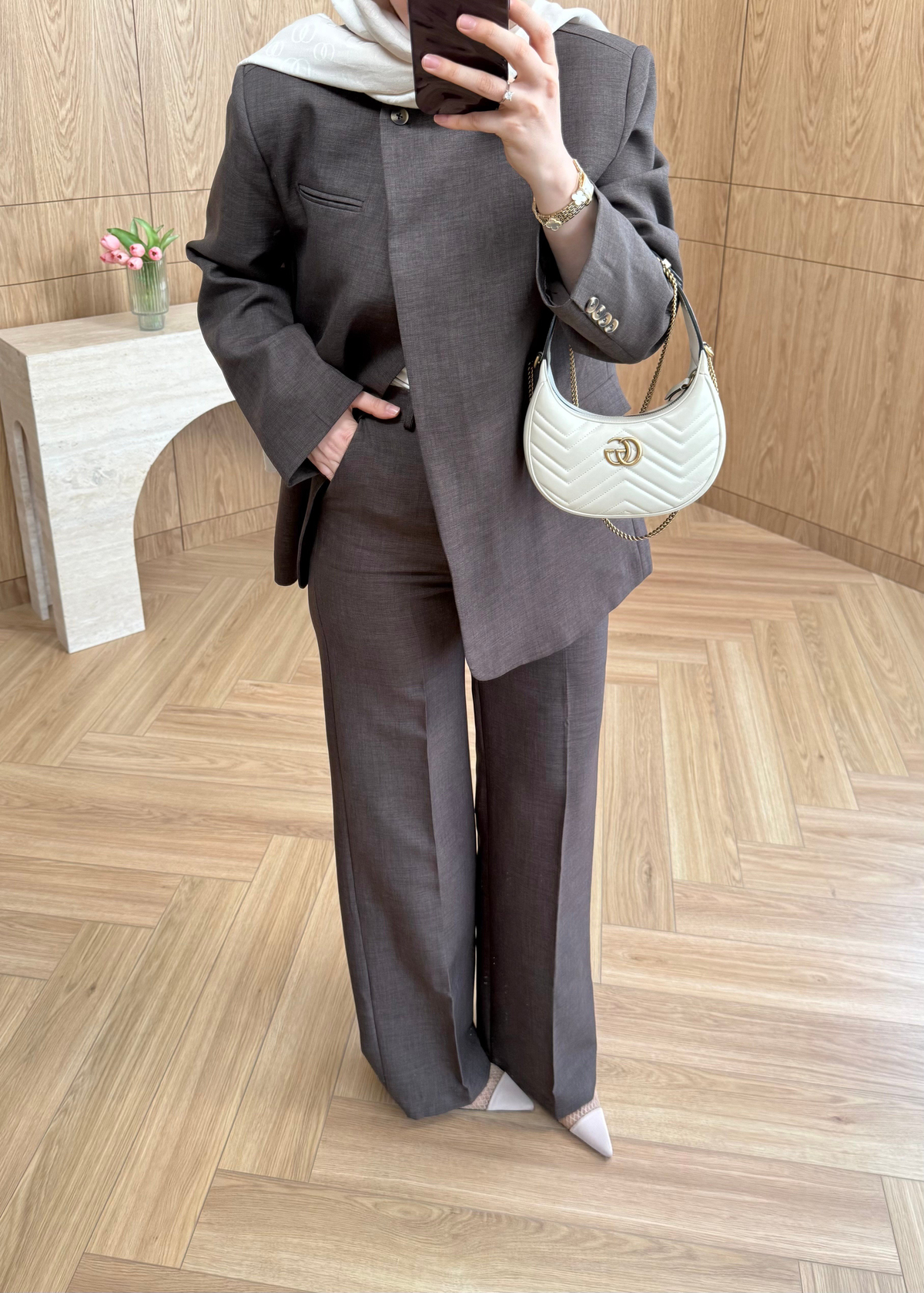Fantastic Tek Düğmeli Blazer Kahverengi