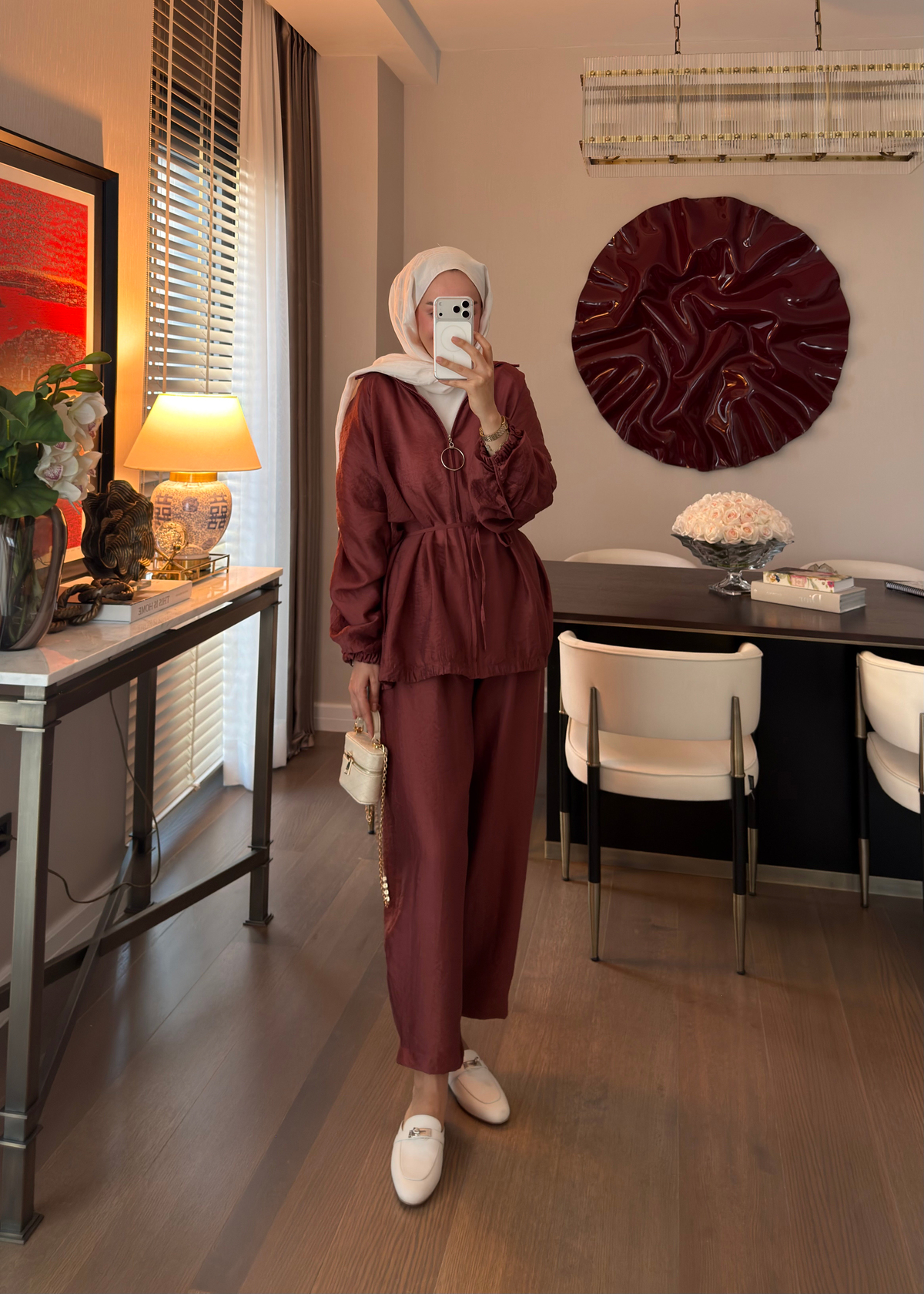 Fennes Modal Takım Burgundy