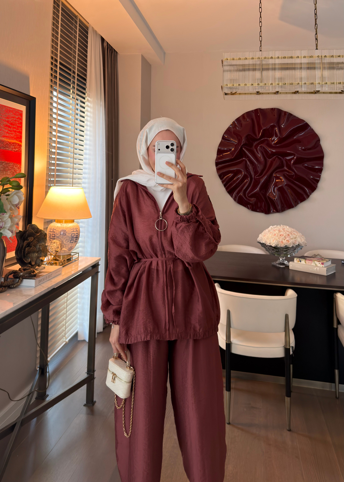Fennes Modal Takım Burgundy