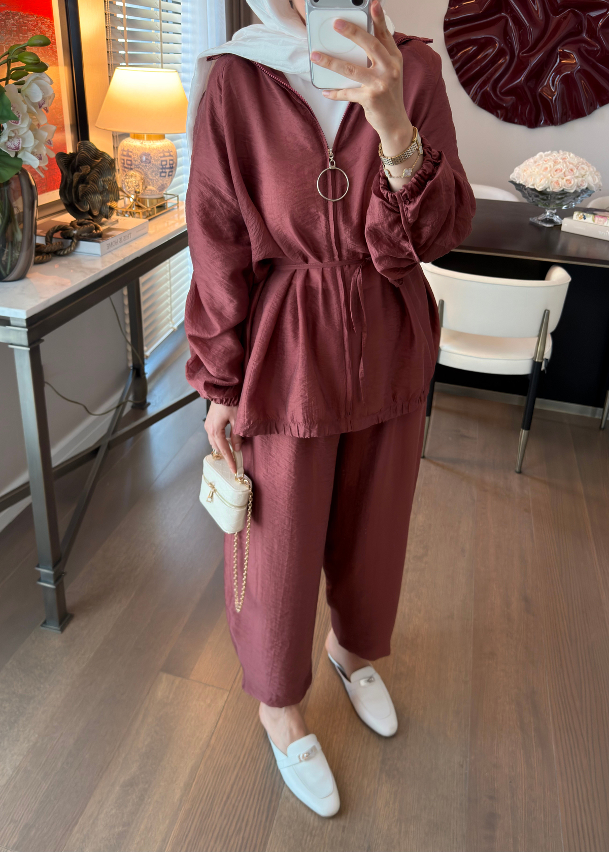 Fennes Modal Takım Burgundy