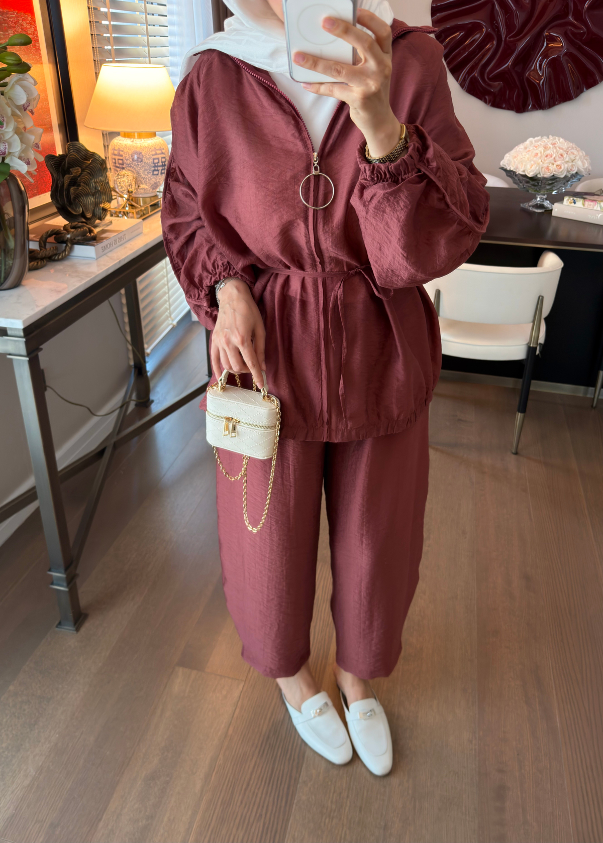Fennes Modal Takım Burgundy