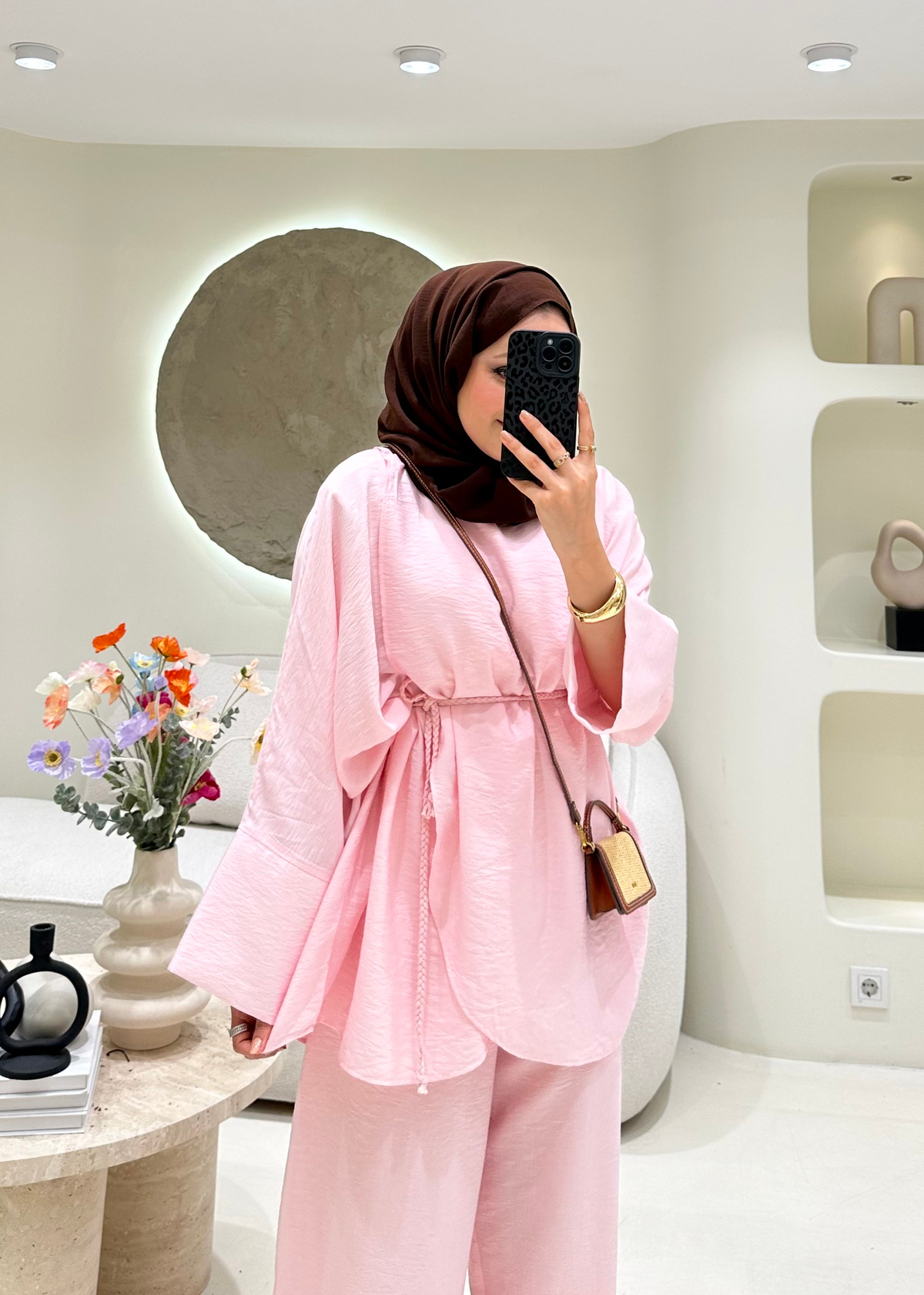 Feray Pantolon Takım Pembe