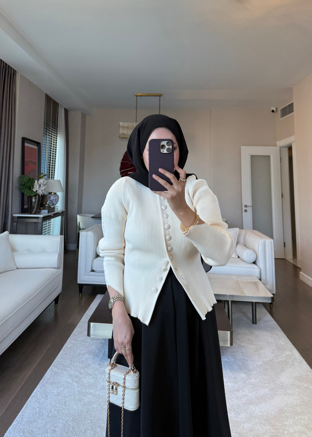Fitilli Triko Hırka Vanilya