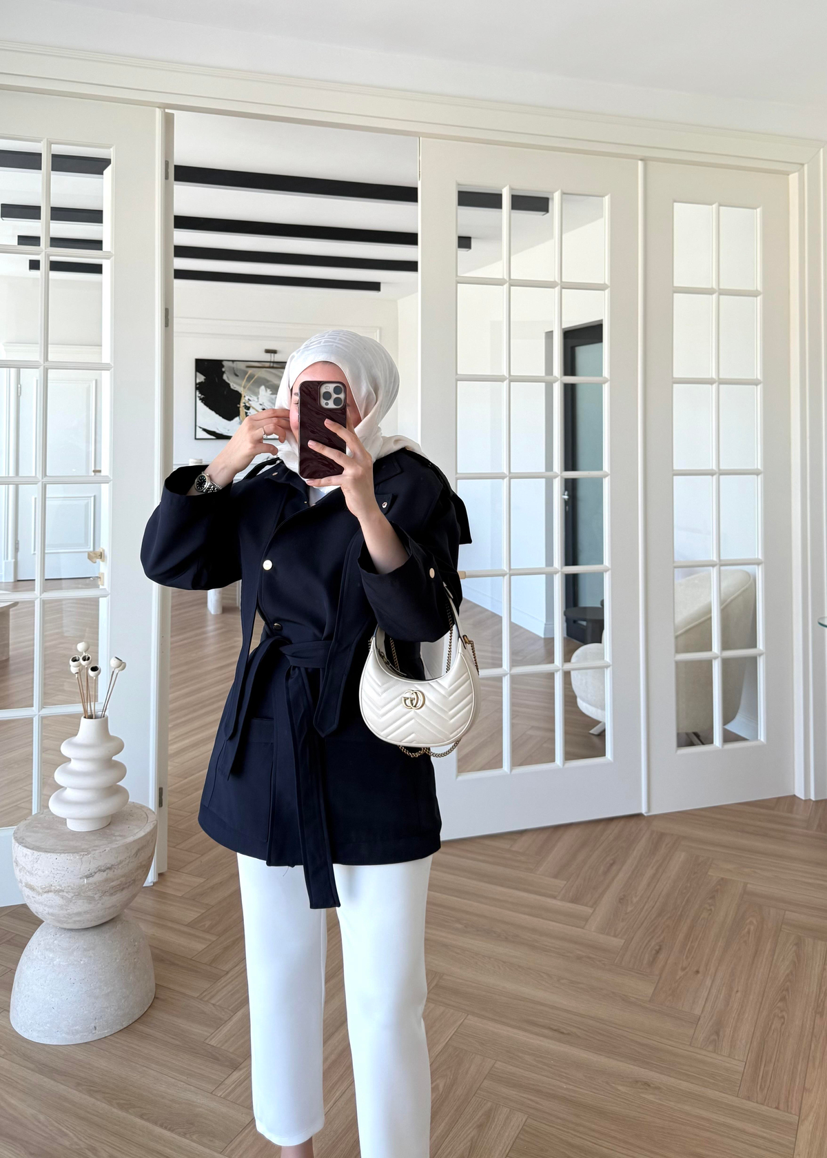 Gabardin Trenç Lacivert 