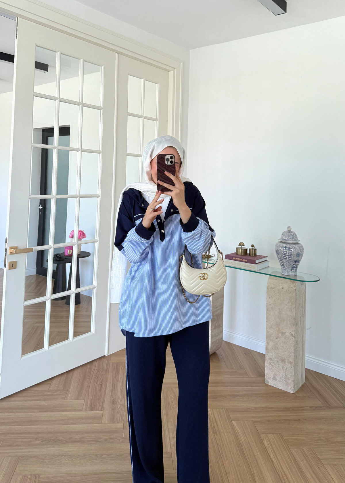 Gömlek Garnili Oysh Takım Lacivert