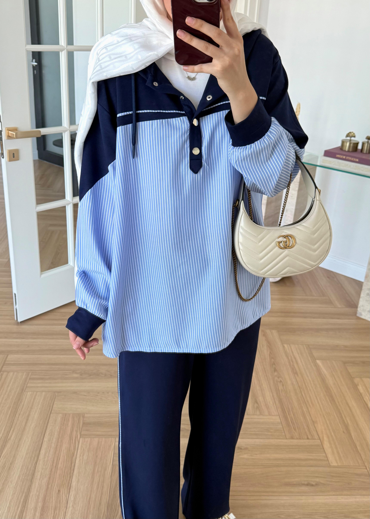 Gömlek Garnili Oysh Takım Lacivert