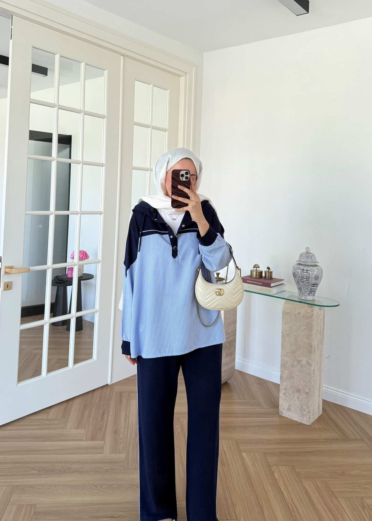 Gömlek Garnili Oysh Takım Lacivert