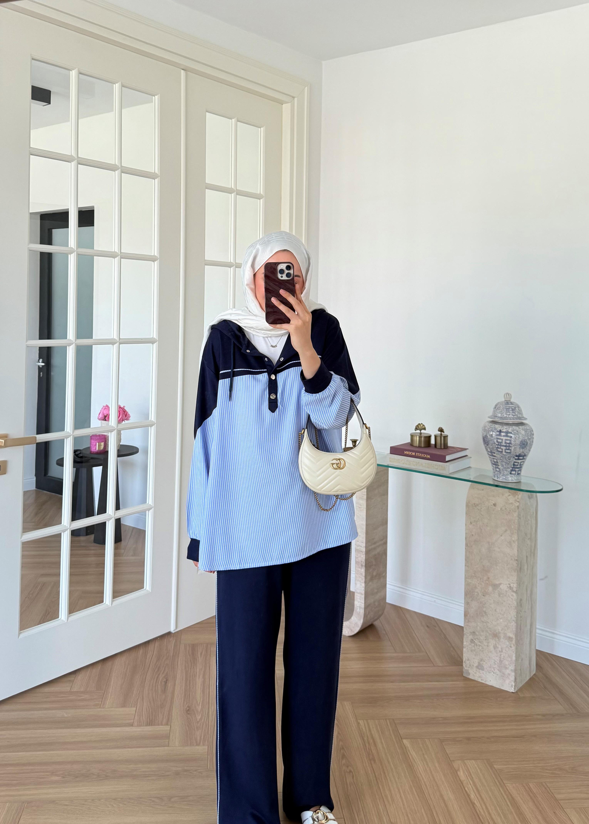 Gömlek Garnili Oysh Takım Lacivert