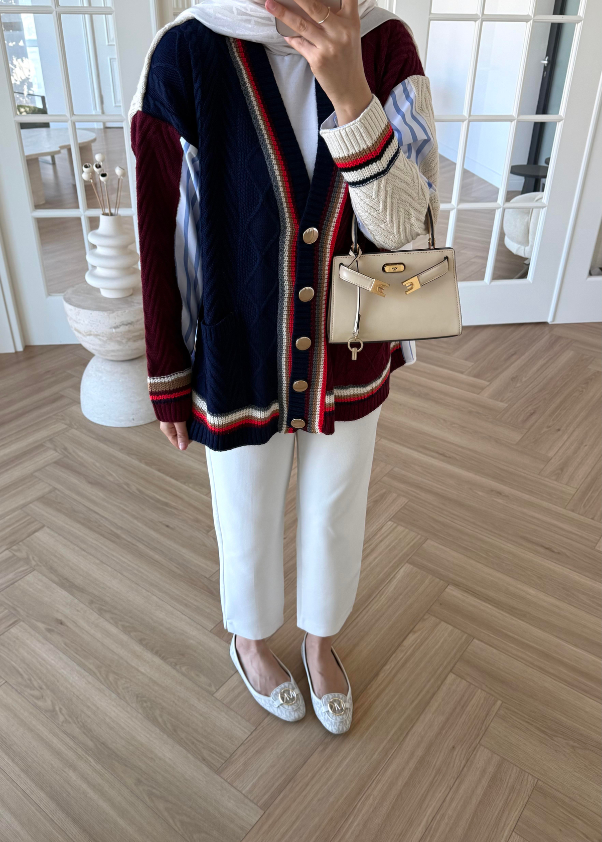 Gömlek Kolej Hırka Gri Lacivert