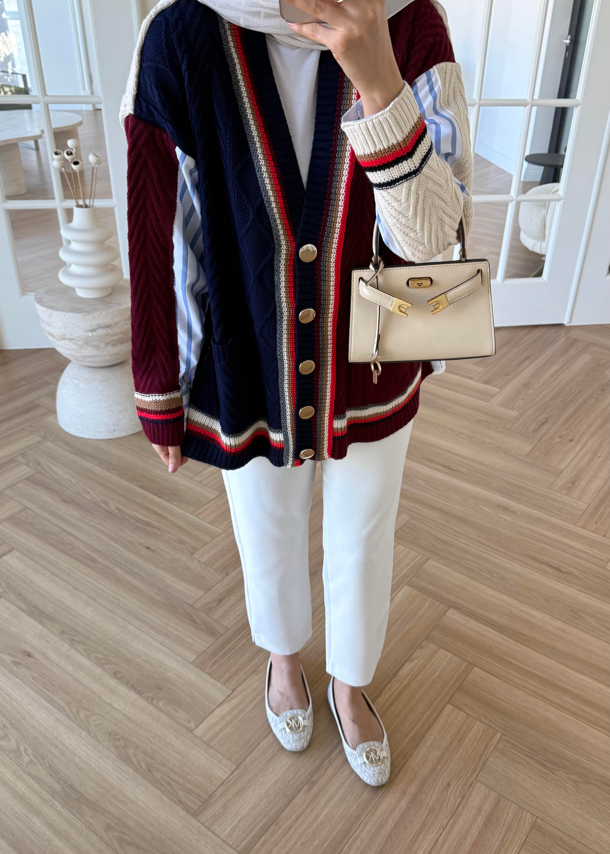 Gömlek Kolej Hırka Gri Lacivert