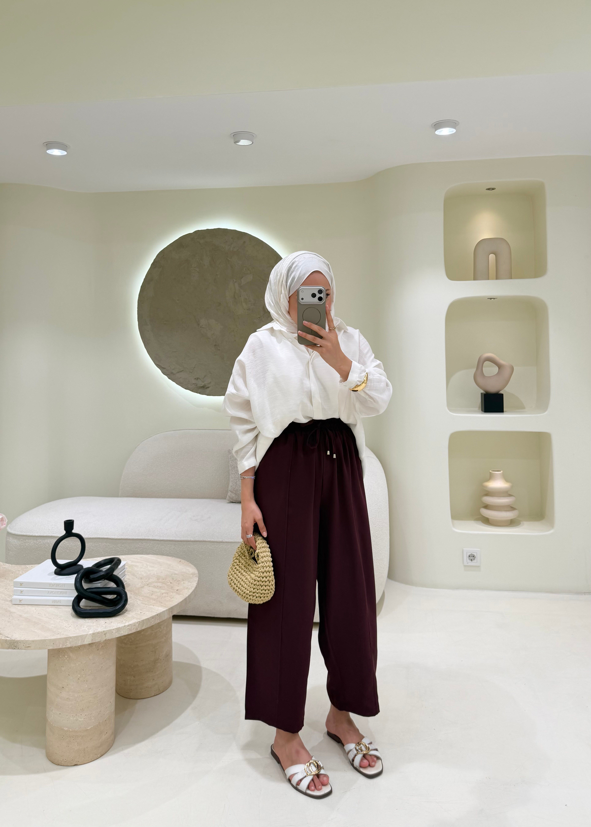 Havuç Kesim Çımalı Krep Pantolon Mürdüm