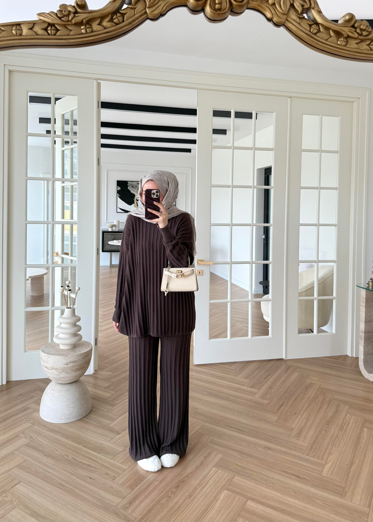 Kaşmir Triko Takım Kahverengi