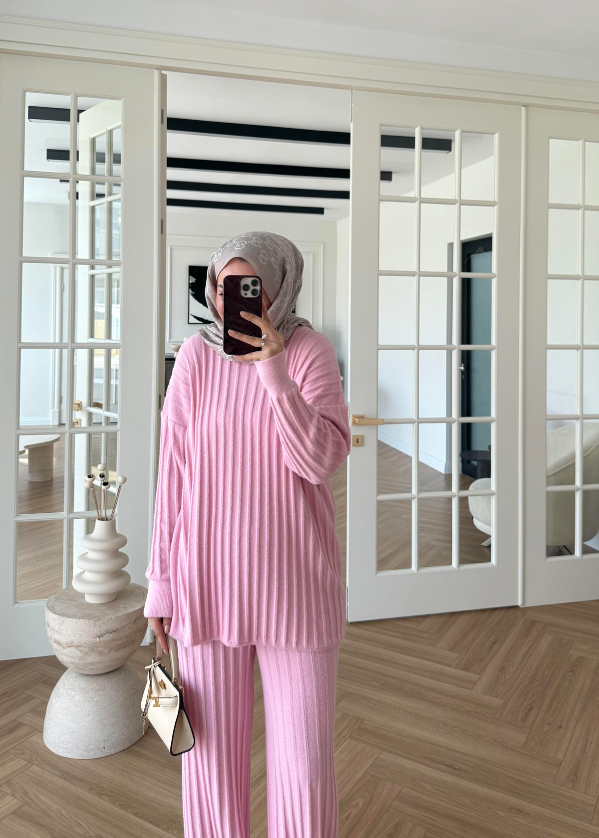 Kaşmir Triko Takım Pembe