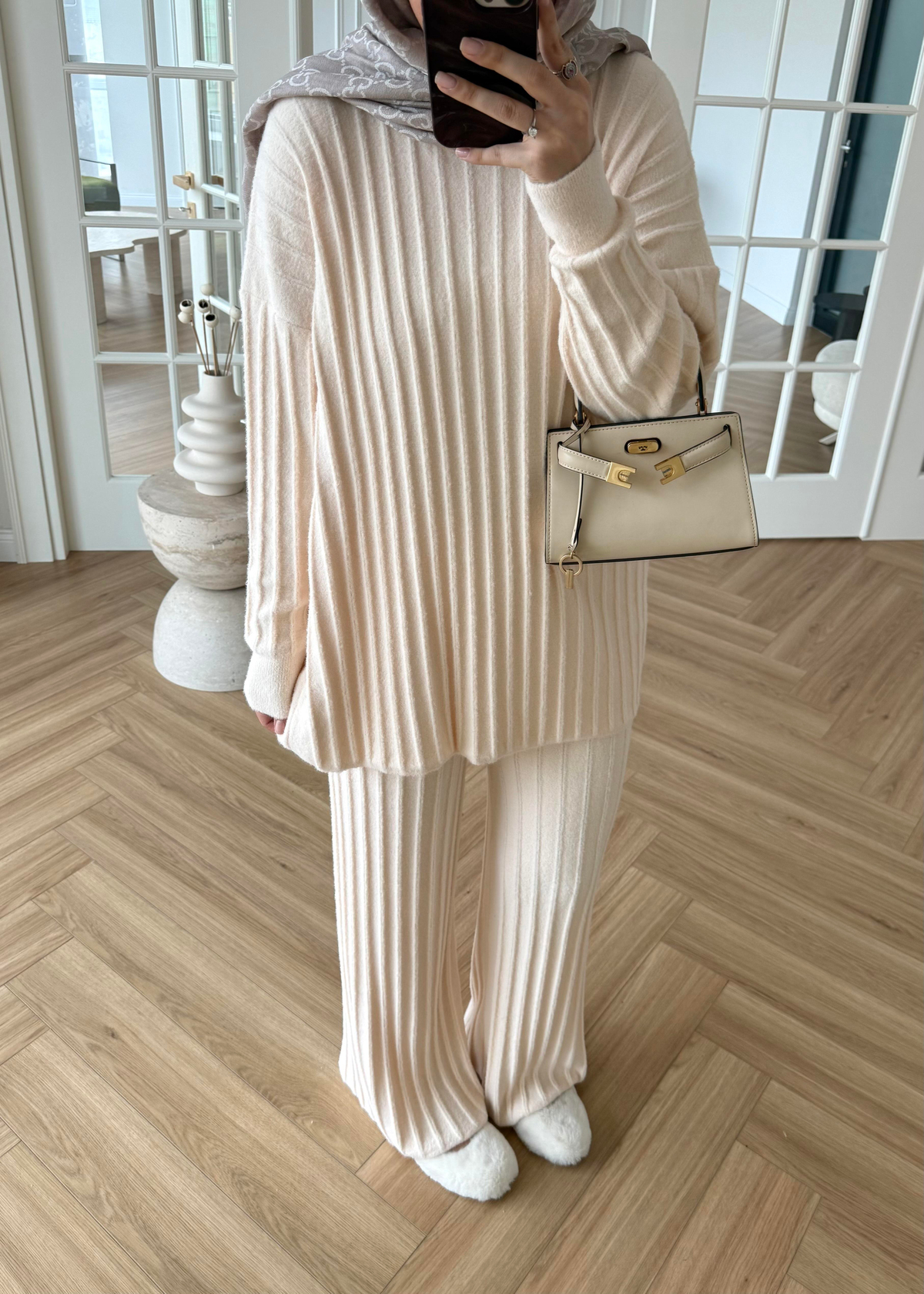 Kaşmir Triko Takım Vanilya