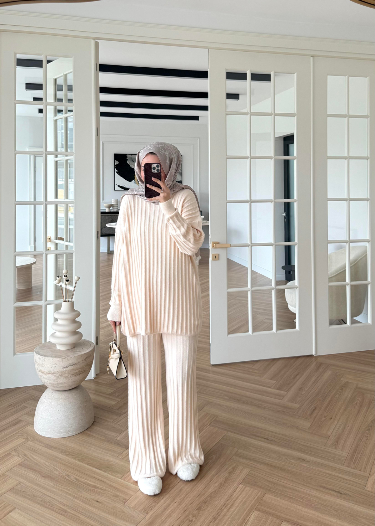 Kaşmir Triko Takım Vanilya