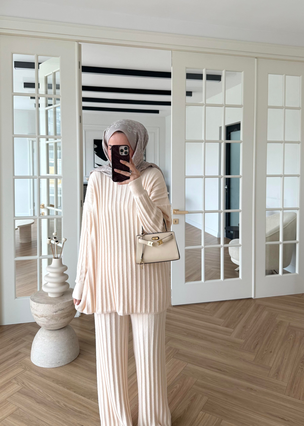 Kaşmir Triko Takım Vanilya