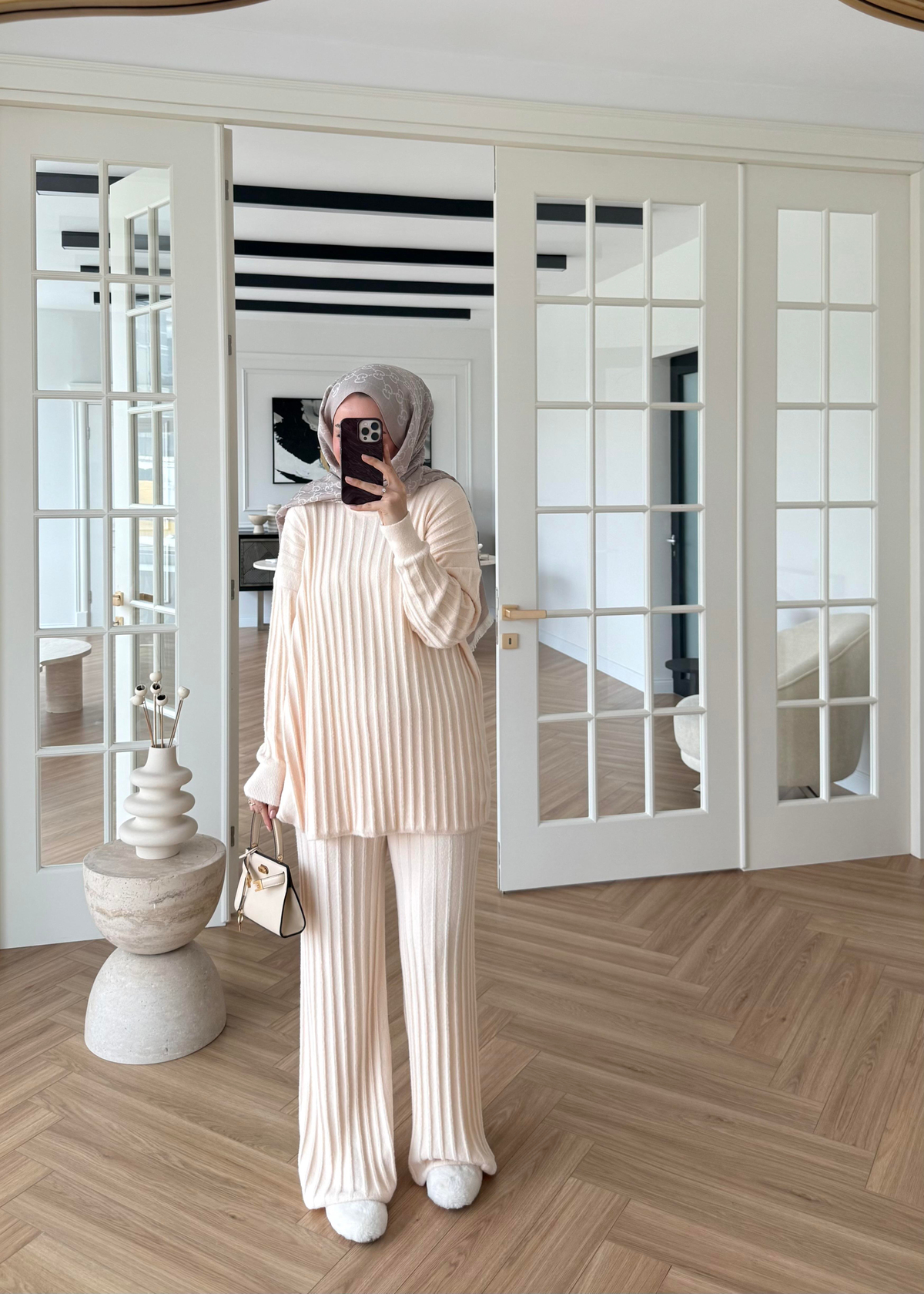 Kaşmir Triko Takım Vanilya