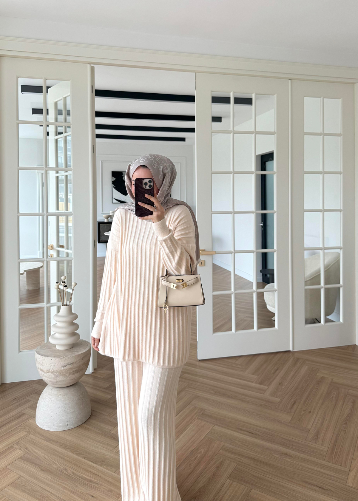 Kaşmir Triko Takım Vanilya