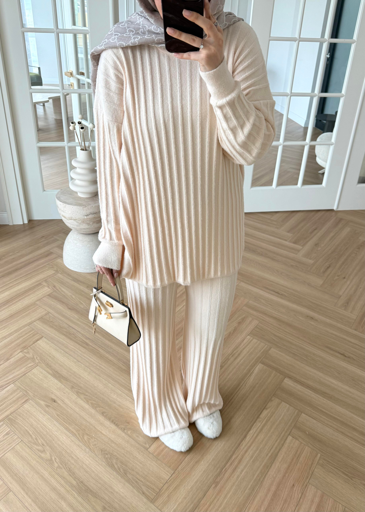 Kaşmir Triko Takım Vanilya