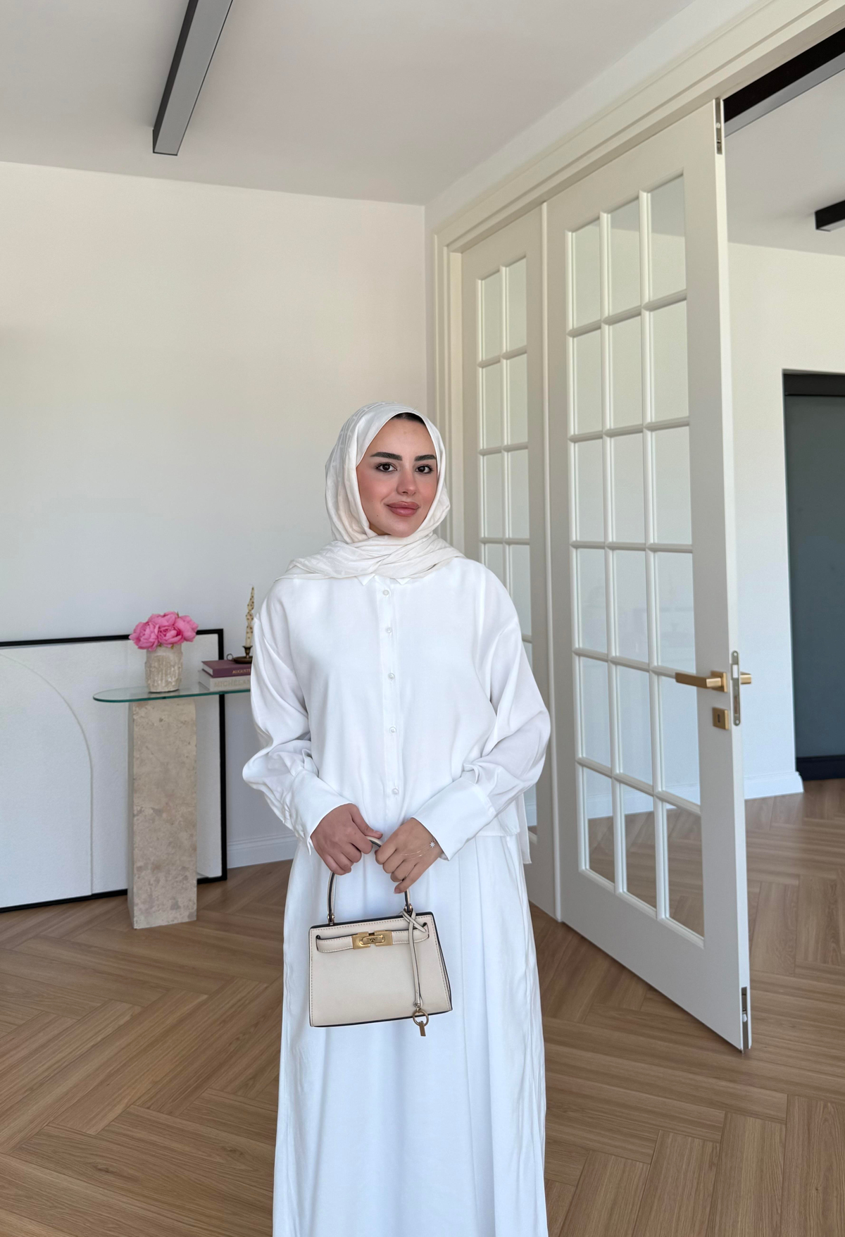 Katy Gömlek Elbise Beyaz