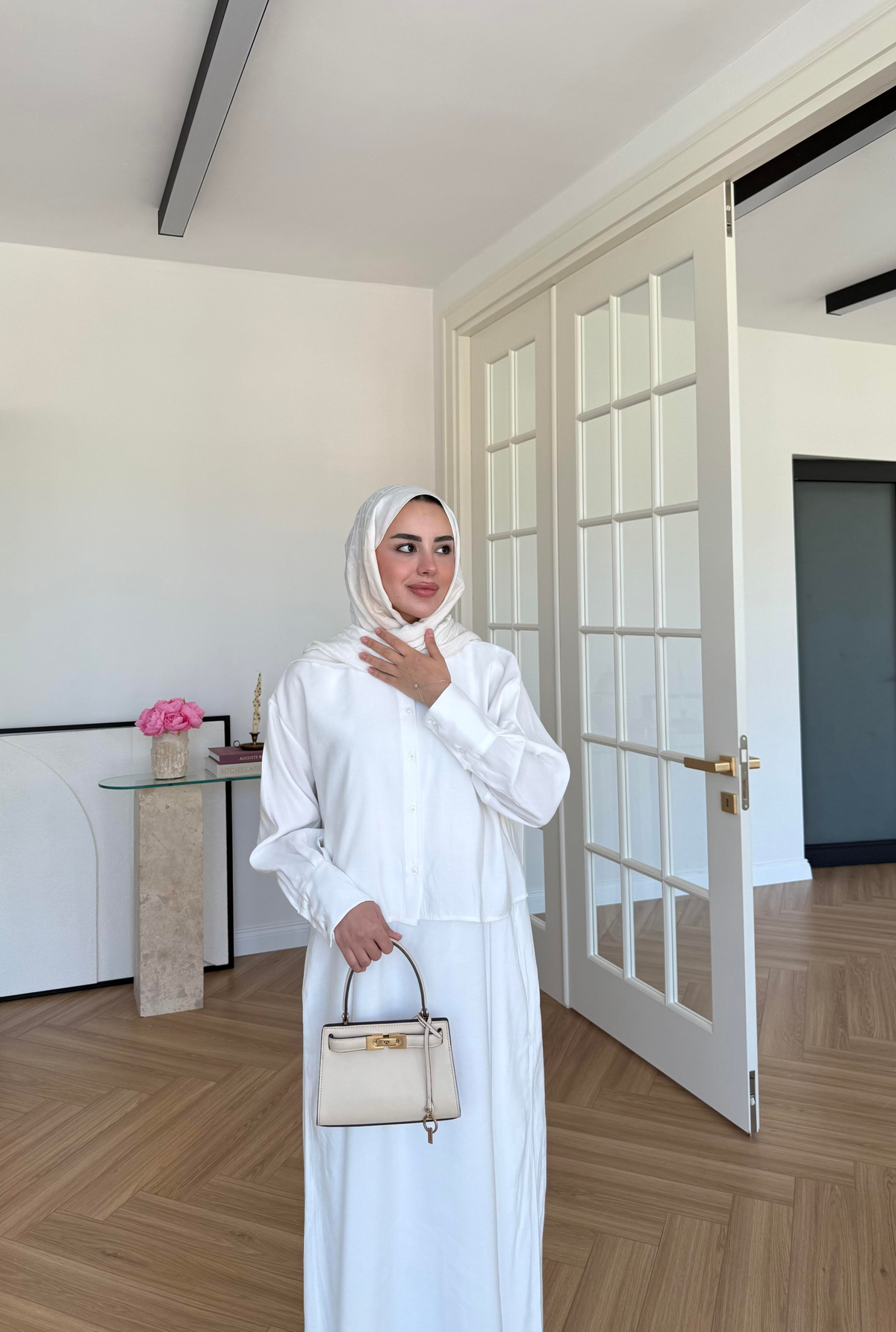 Katy Gömlek Elbise Beyaz