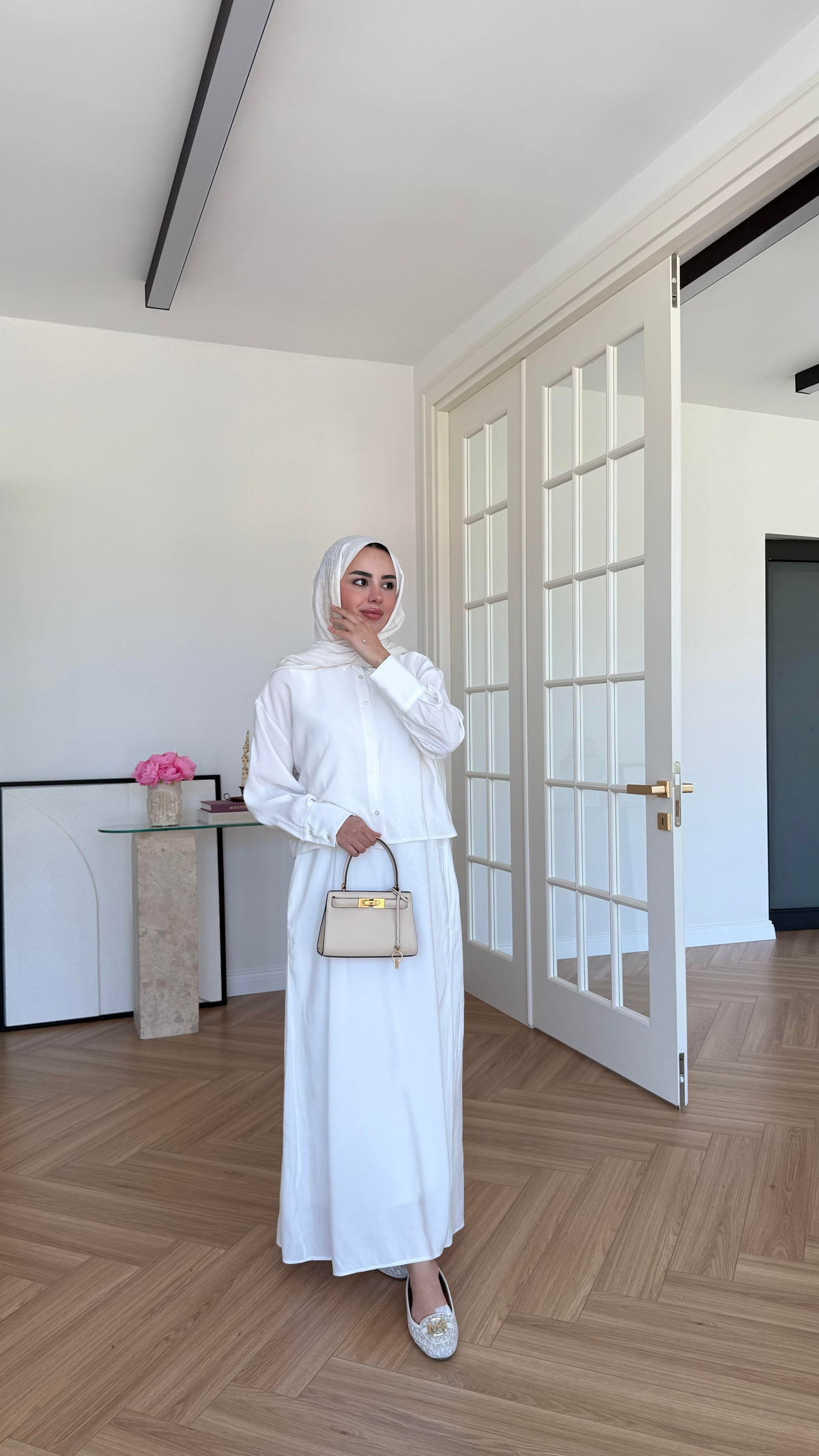 Katy Gömlek Elbise Beyaz
