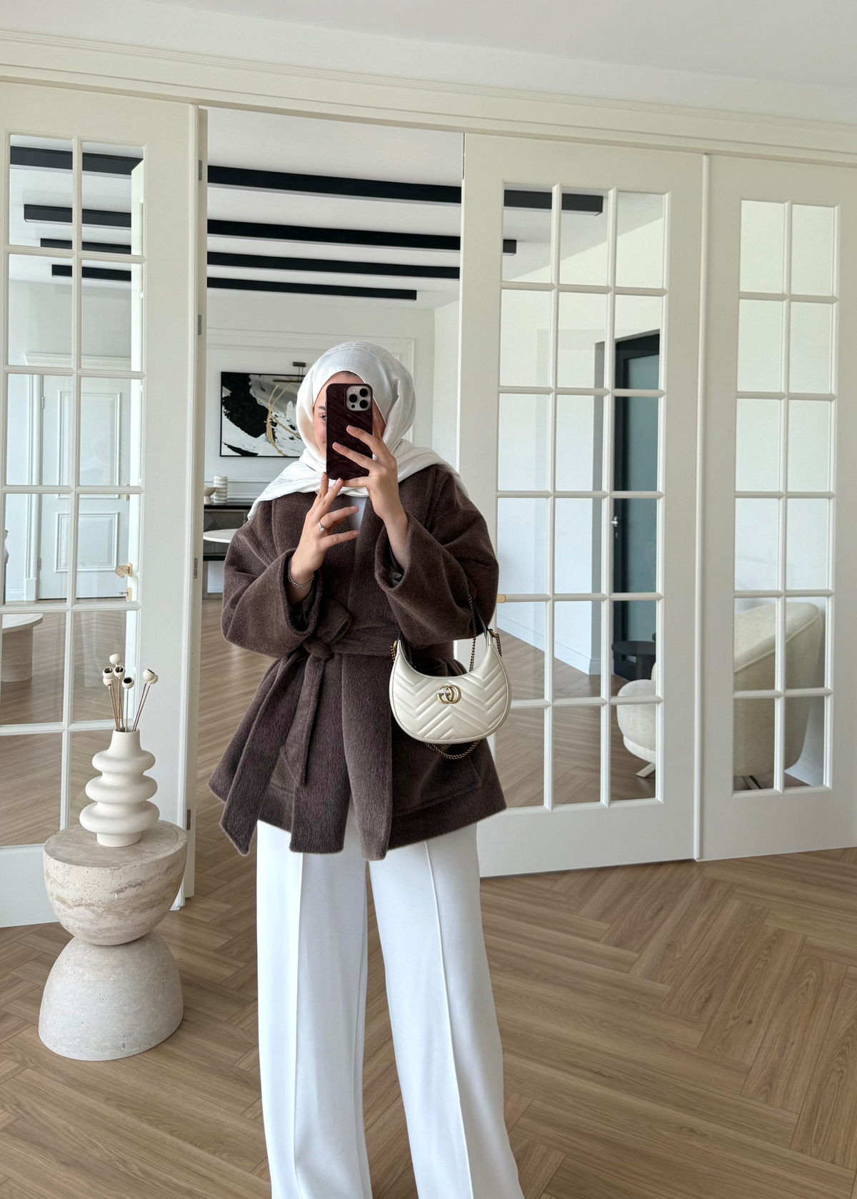 Kemerli Kaban Kahverengi