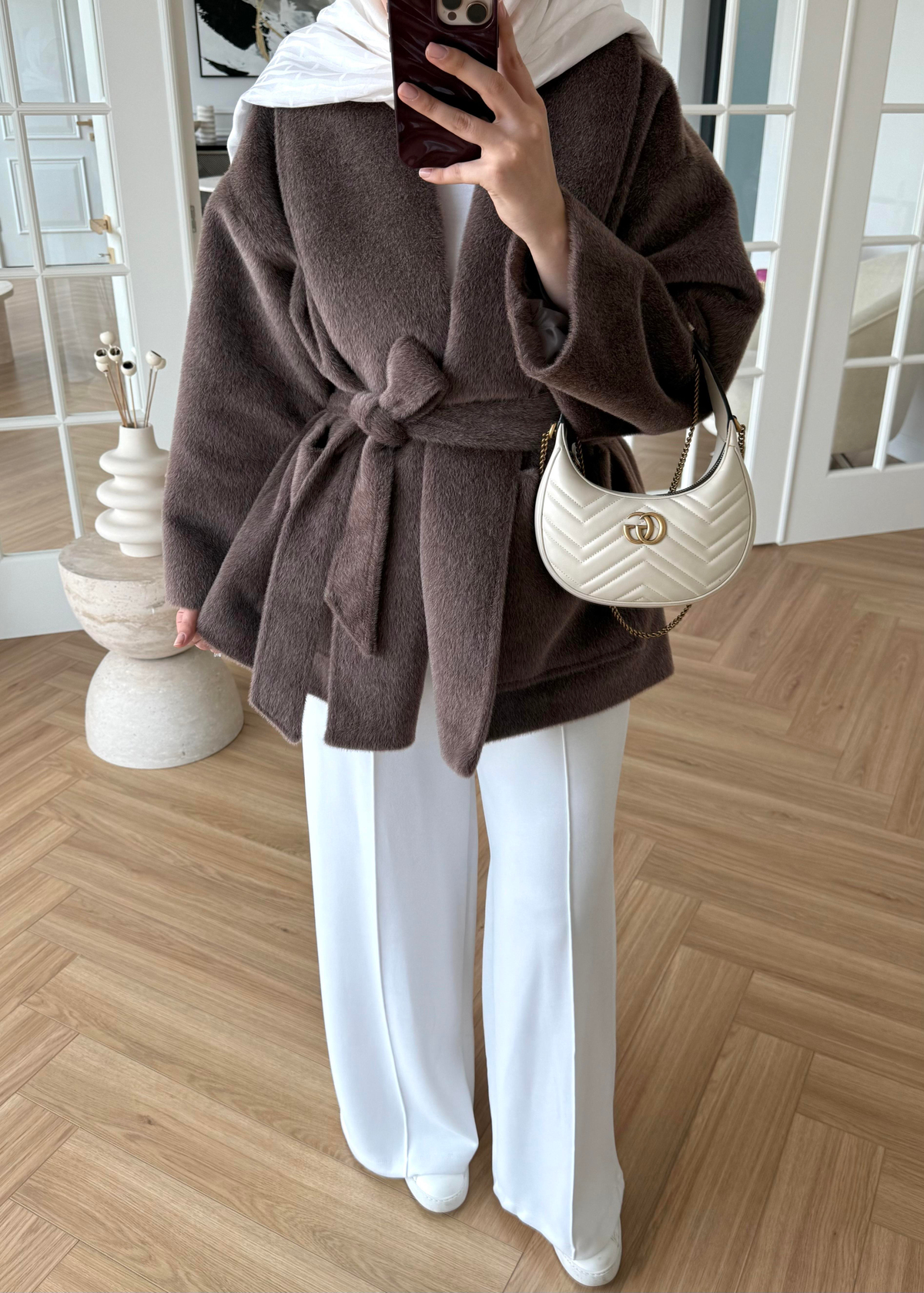 Kemerli Kaban Kahverengi