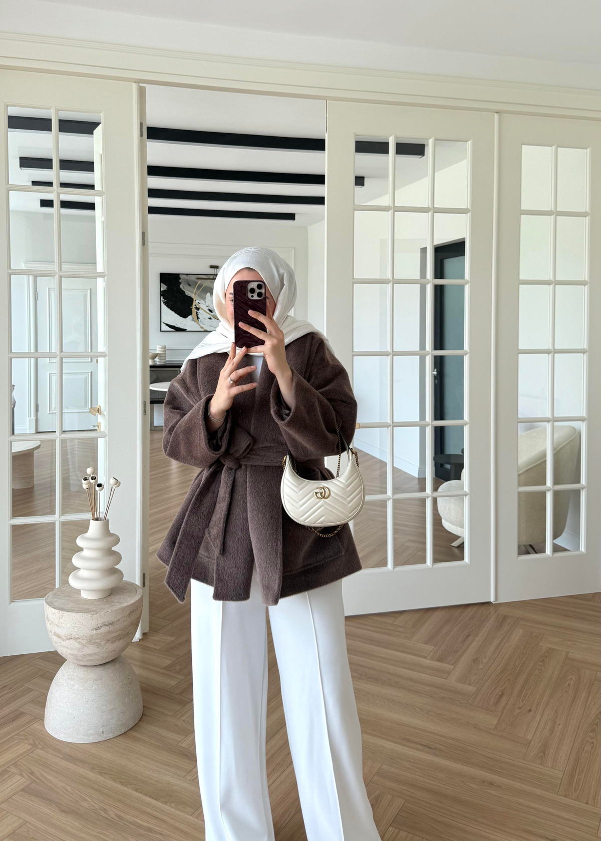 Kemerli Kaban Kahverengi