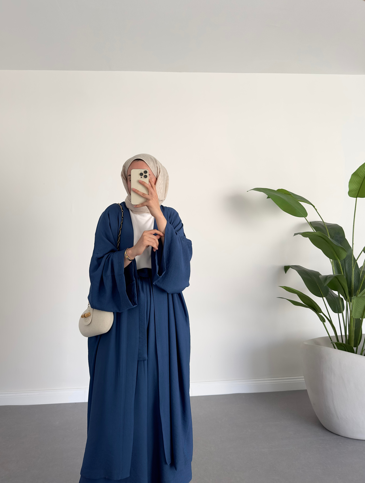 Keten Kimono Takım Lacivert
