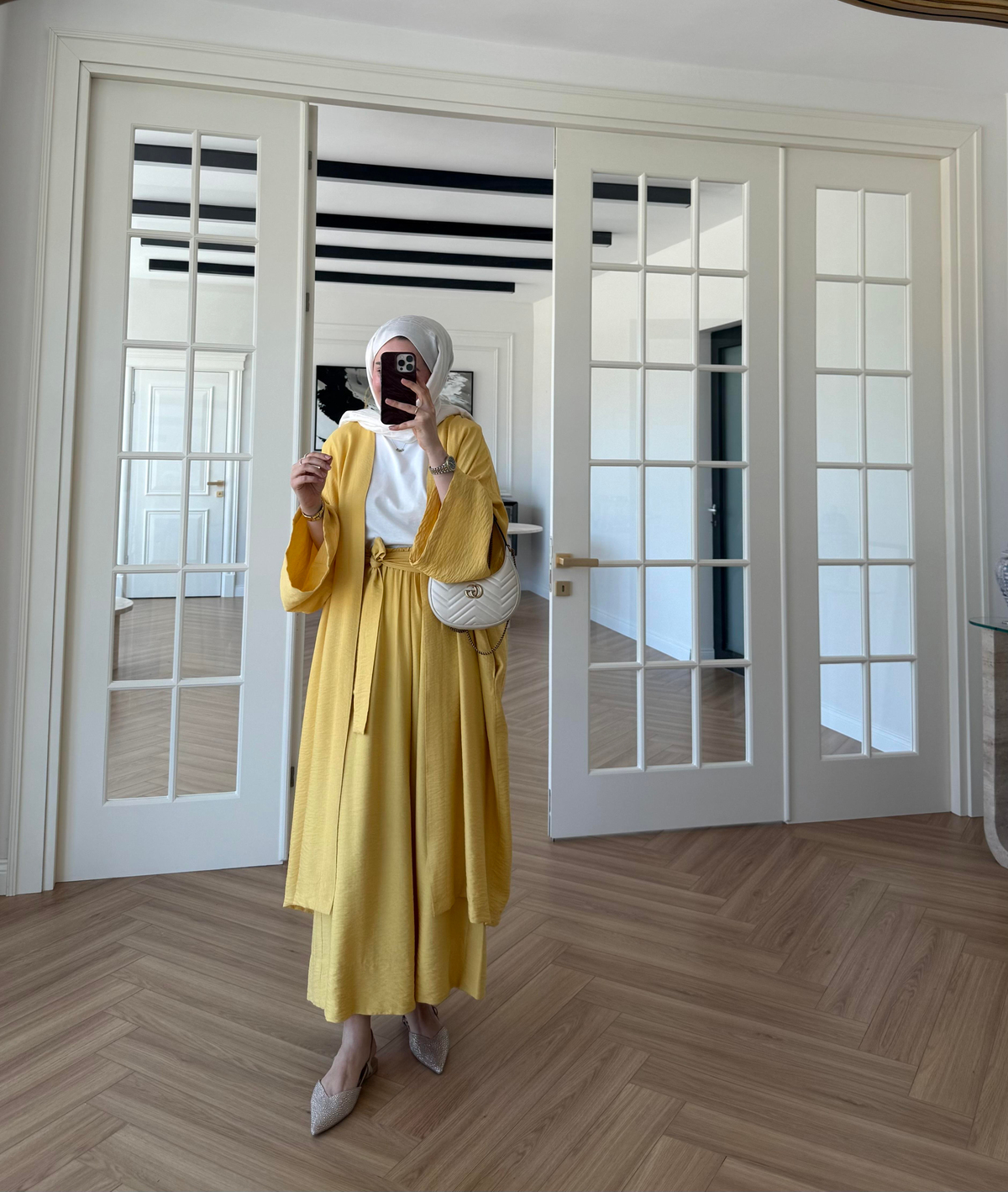 Keten Kimono Takım Sarı