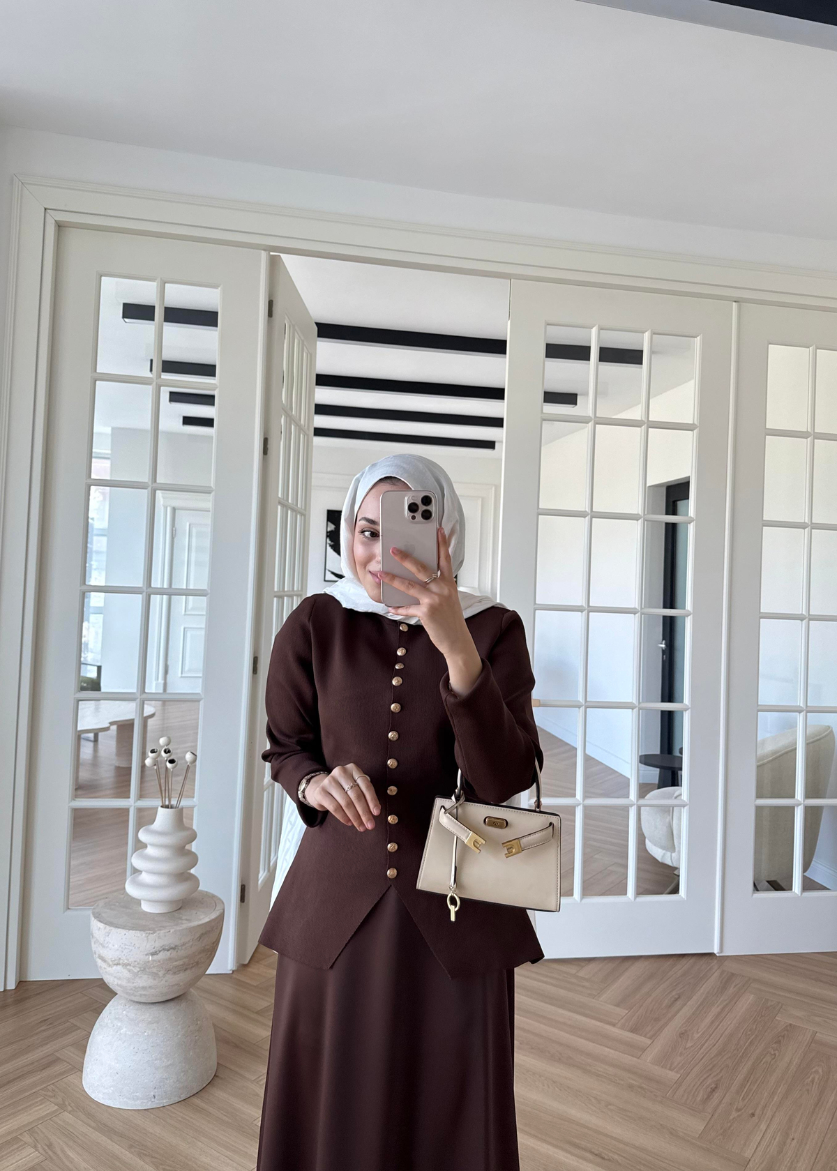 Kloş Zra Saten Etek Kahverengi