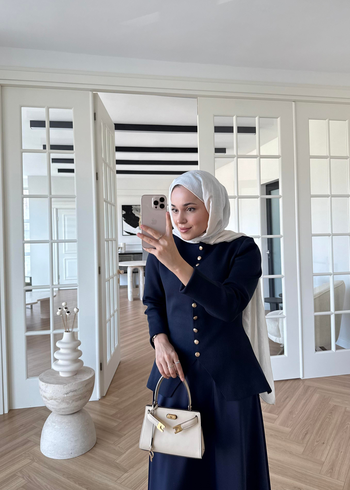 Kloş Zra Saten Etek Lacivert