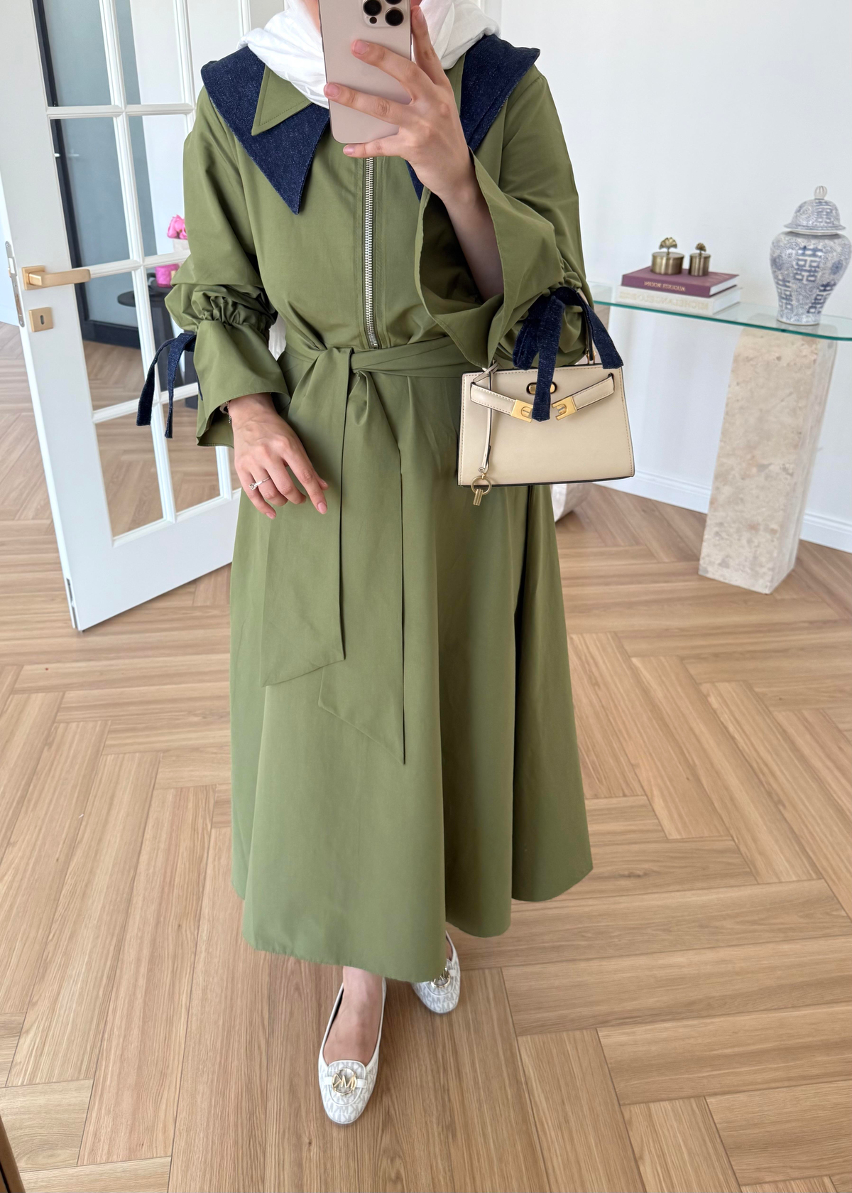 Kot Garnili Elbise Yeşil