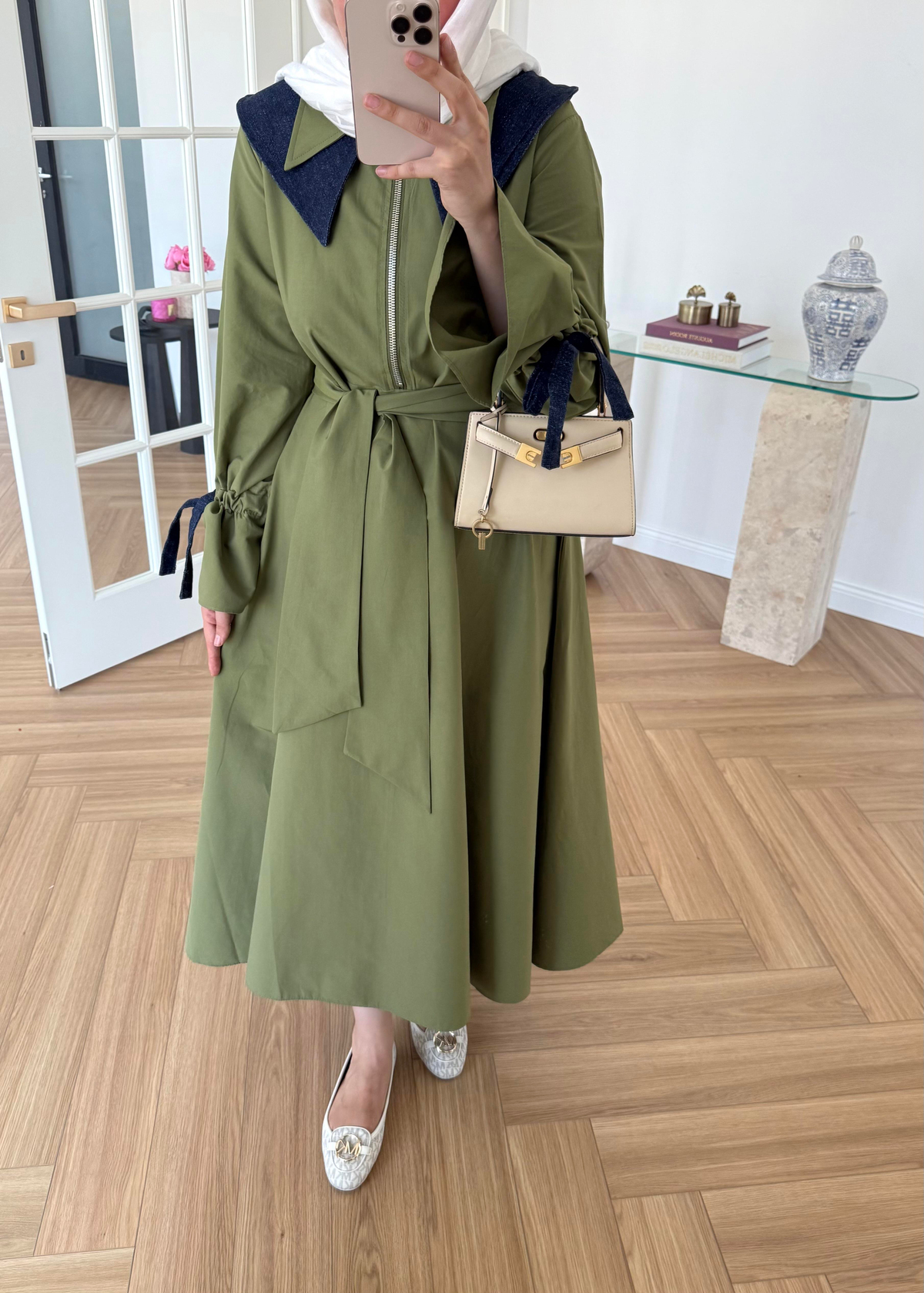 Kot Garnili Elbise Yeşil